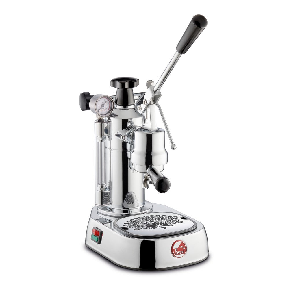 La Pavoni (US Version) Europiccola w/ Gauge Lever Espresso Chrome Lever Espresso, EPC-8SB