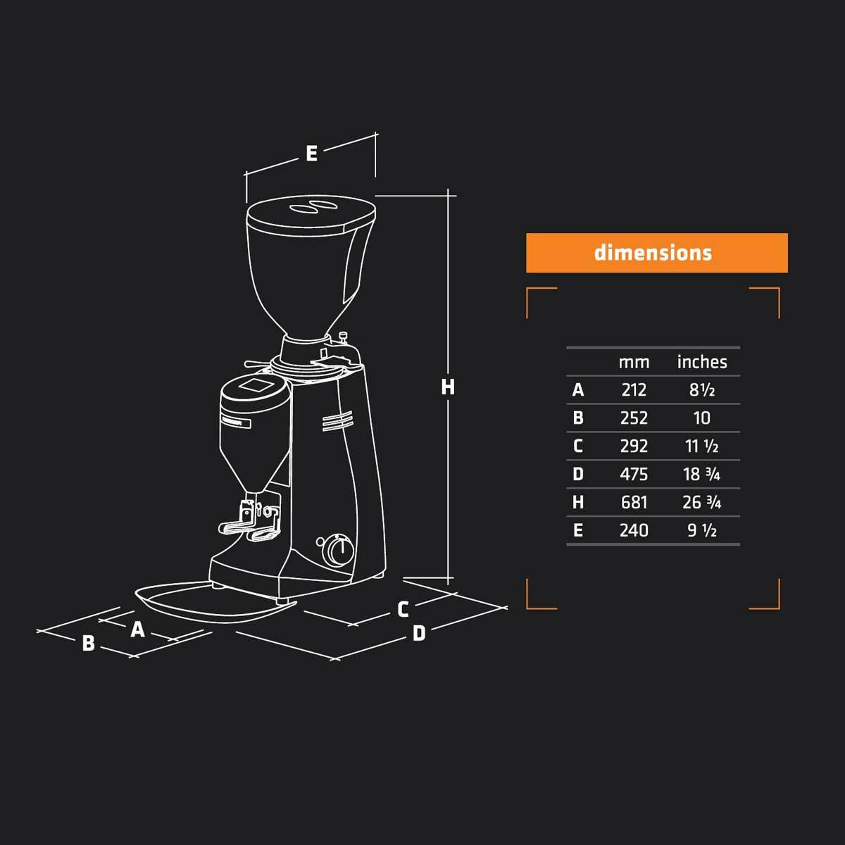 Molinillo de café espresso electrónico Mazzer Major V