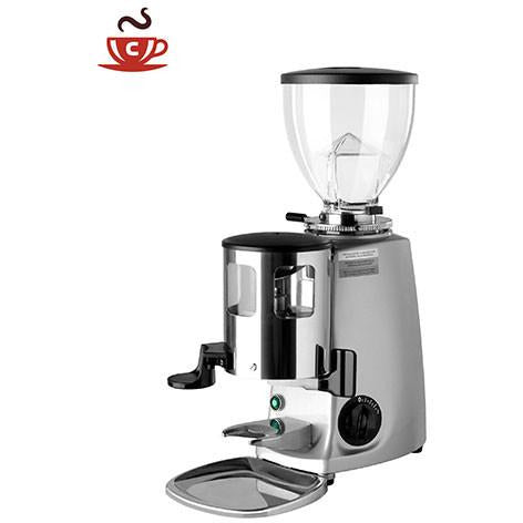 The Mazzer Mini Coffee Grinder with Doser & Short Hopper, Silver