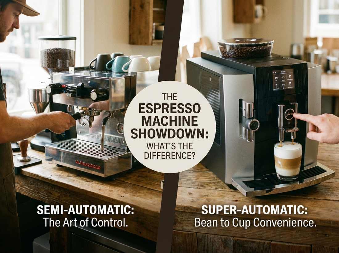 Semi-Automatic vs Super-Automatic Espresso Machines: What's the Difference?