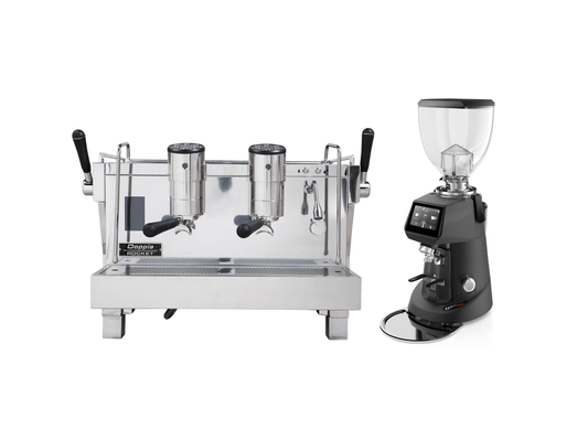 Commercial 2 Group Espresso Bundle: Rocket Doppia DE + Fiorenzato F64 EVO PRO Sense GbW