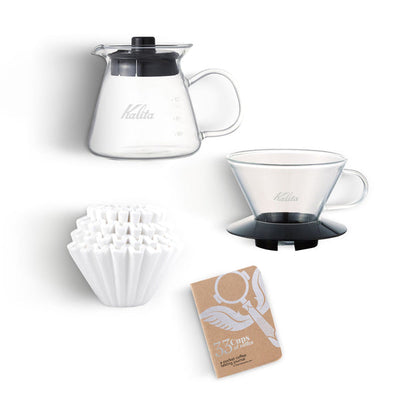 Kalita Wave 185 Glass Pour Over Coffee Kit