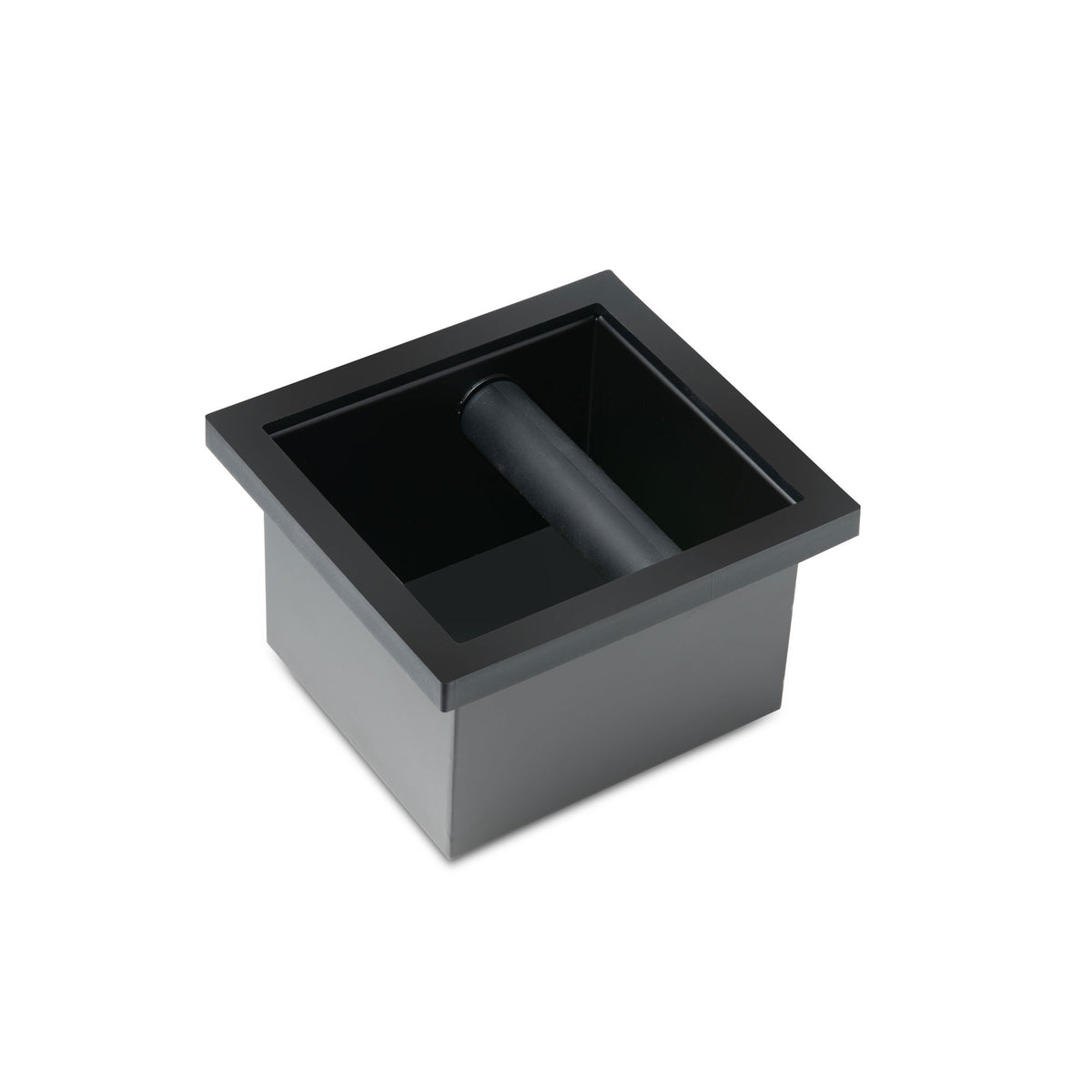 Stainless Steel Knockbox Closed Bottom - Black (6" x 7" x 4")