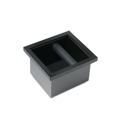 Stainless Steel Knockbox Closed Bottom - Black (6" x 7" x 4")