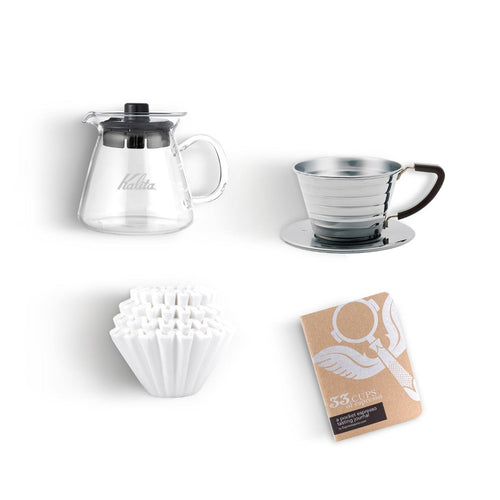 Kalita Wave 155 Stainless Steel Pour Over Coffee Kit