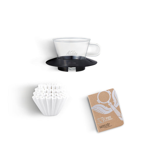 Kalita Wave 155 Glass Basic Pour Over Coffee Kit