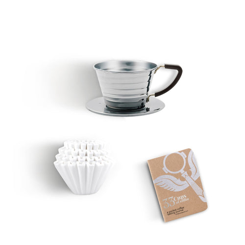 Kalita Wave 155 Stainless Steel Basic Pour Over Coffee Kit