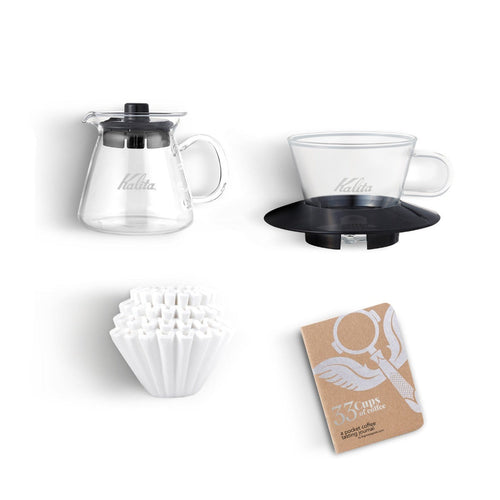 Kalita Wave 155 Glass Pour Over Coffee Kit