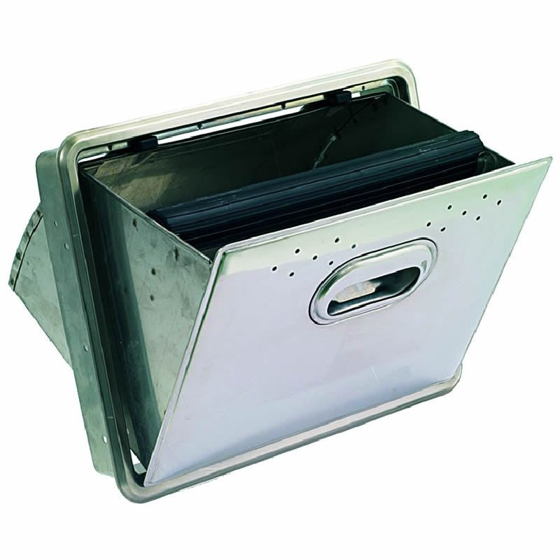 Stainless Steel Fold-down Knockbox Drawer