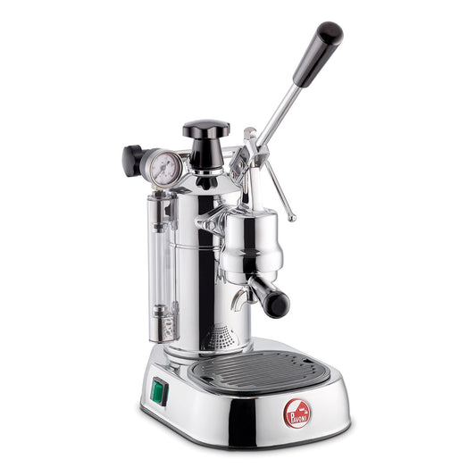 La Pavoni (versión de EE. UU.) Espresso profesional con palanca cromada, PC-16