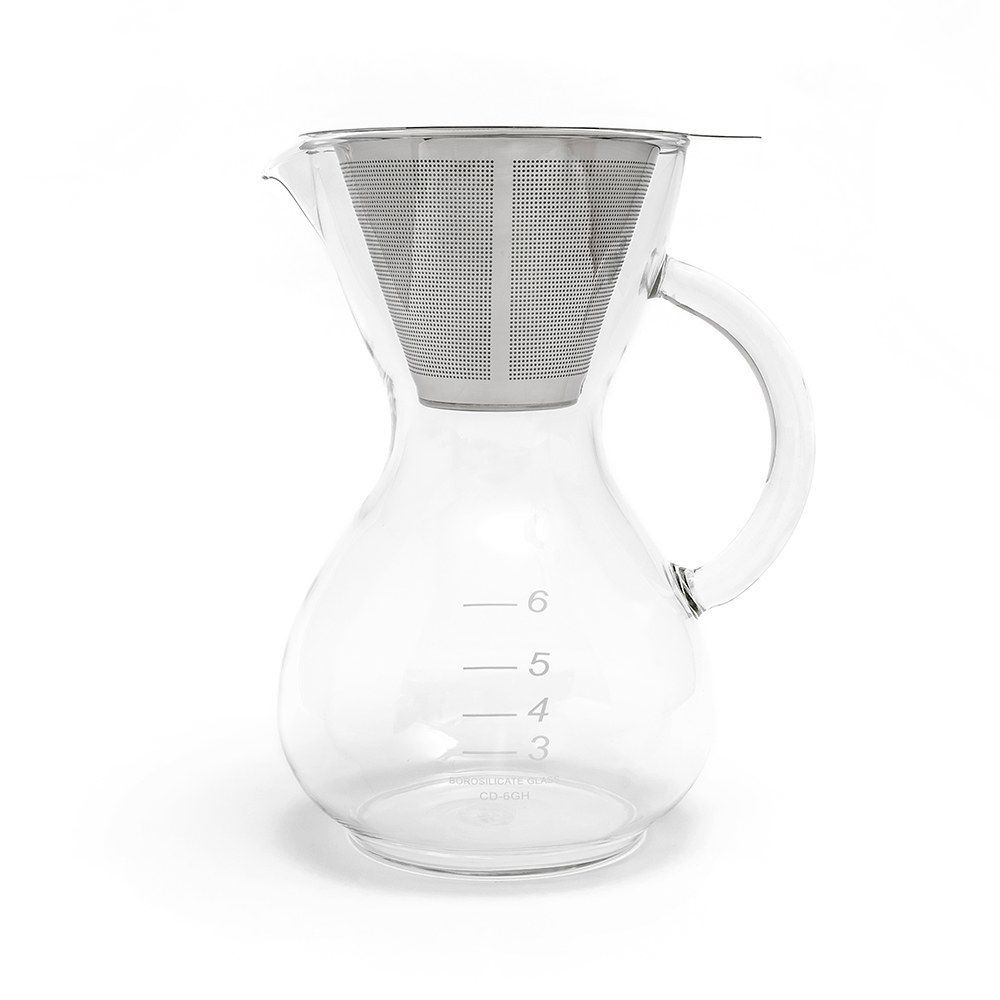 Yama Glass Coffee Drip Pot with Handle with Stainless Filter 30oz