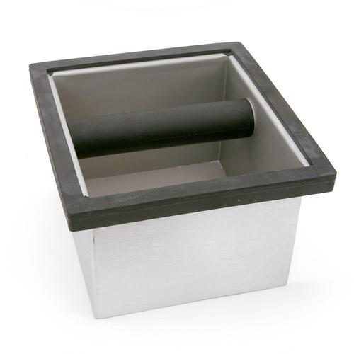 Barista Basics Caja de golpe de acero inoxidable (6" x 5,5" x 4")